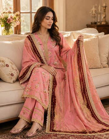 print 3 pic chikankari - A056