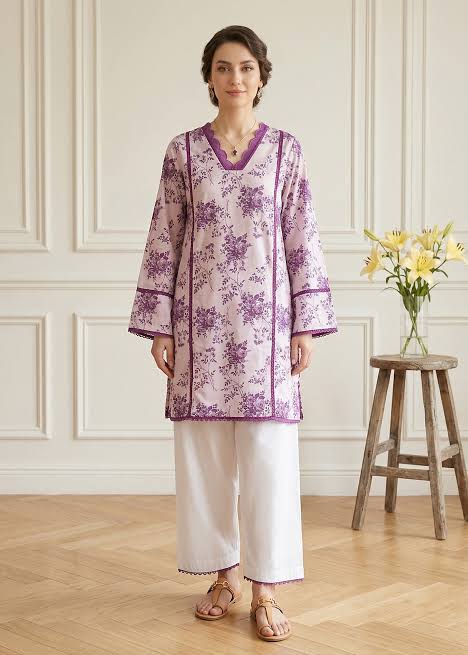 Swiss Lawn Embroidery Suit - A001